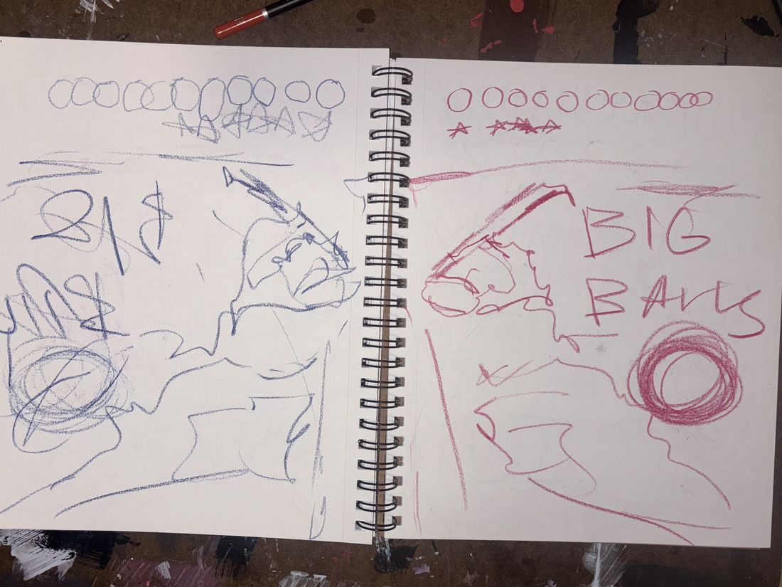 Lefty Rehab / Training Sketchbook page 44