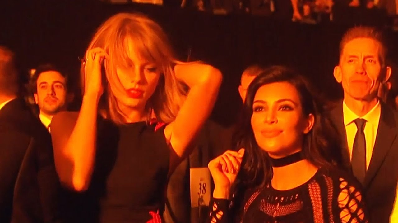 Taylor Swift dancing during Kanye West's All Day performance at the 2015 BRIT Awards