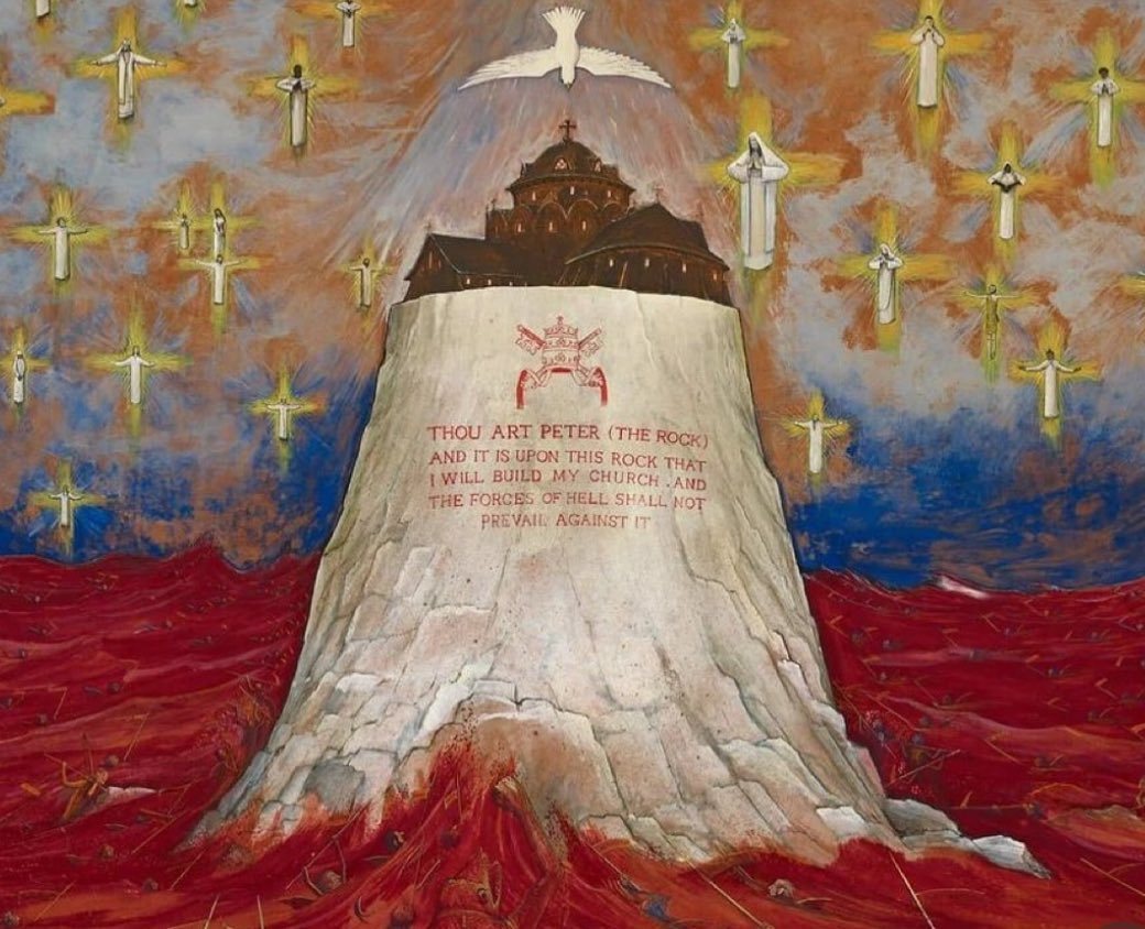 Thou Art Peter (rock and doves, artist unidentified)