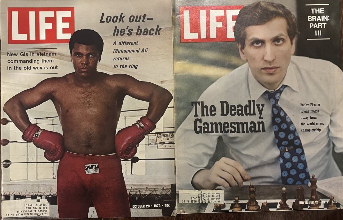 Page 01: Muhammad Ali and Bobby Fischer cover pair