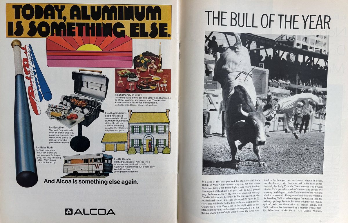 Page 15: Alcoa advertisement and bull article