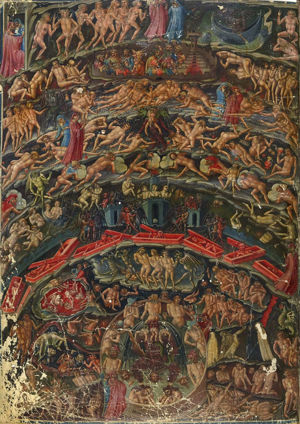 The circles of Hell — Inferno manuscript